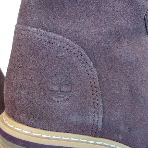 Timberland Purple Suede Waterproof Fur Lined Lace Up Heeled Boots Womens Size 7 - Picture 8 of 14